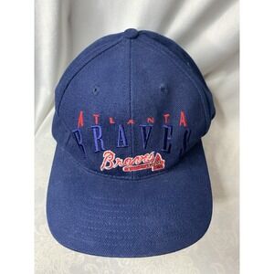 Vintage Atlanta Braves Twin Enterprise Hat Blue Adjustable Strapback Cap 90s NWT